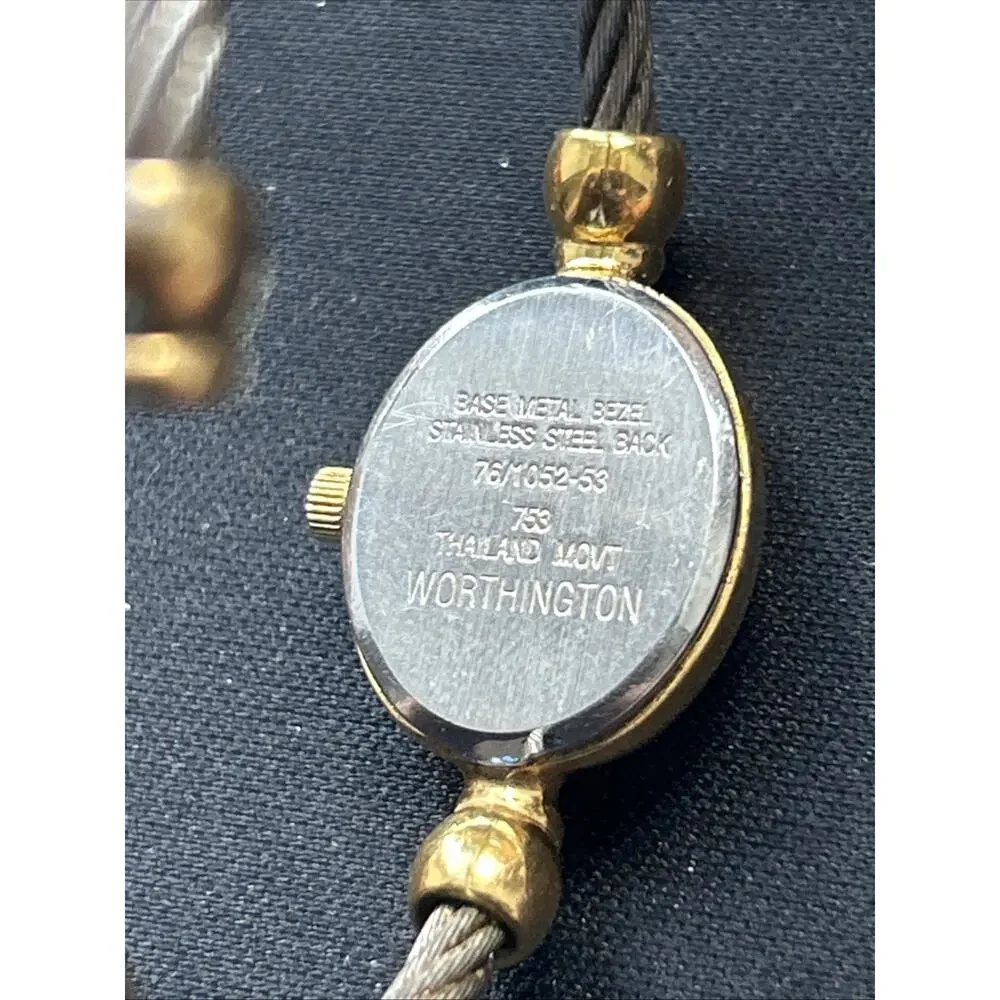 Worthington Gold Tone Wire Band Women’s Quartz Watch